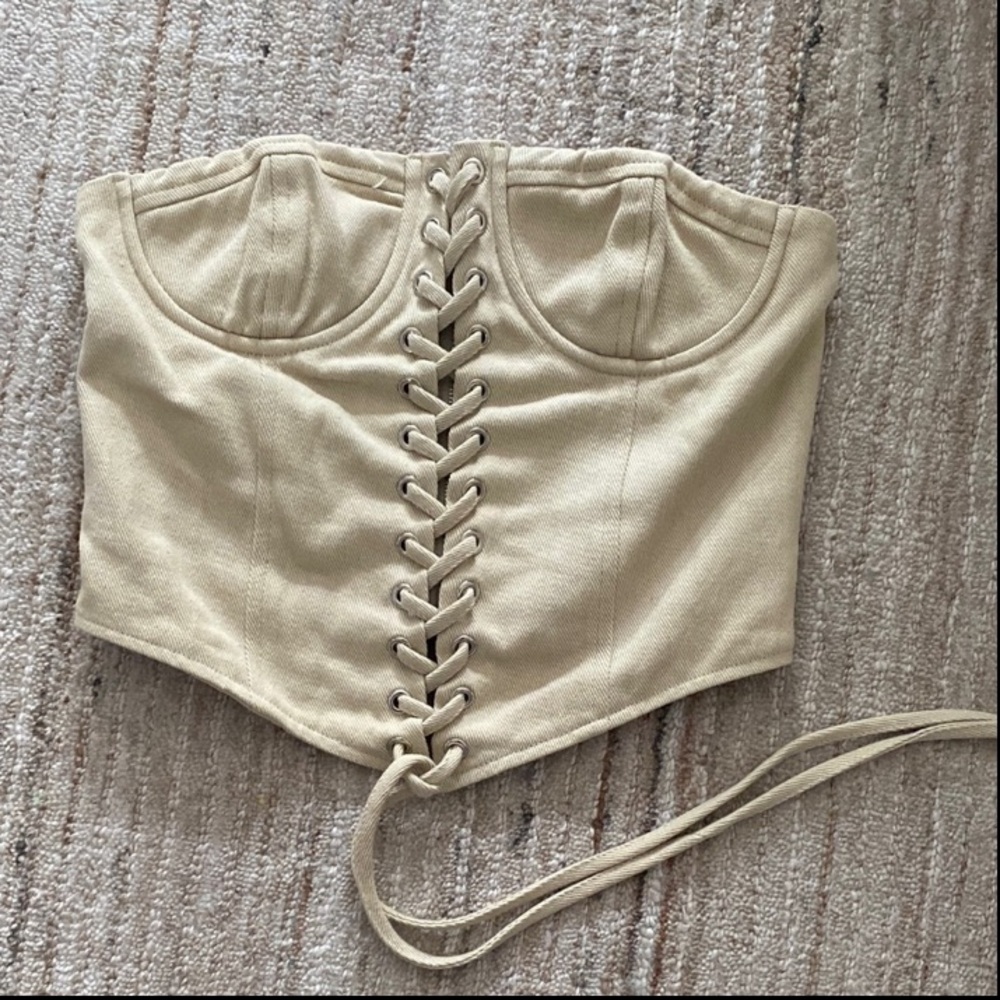 Hazel Boutique Cream Cargo Strapless Corset